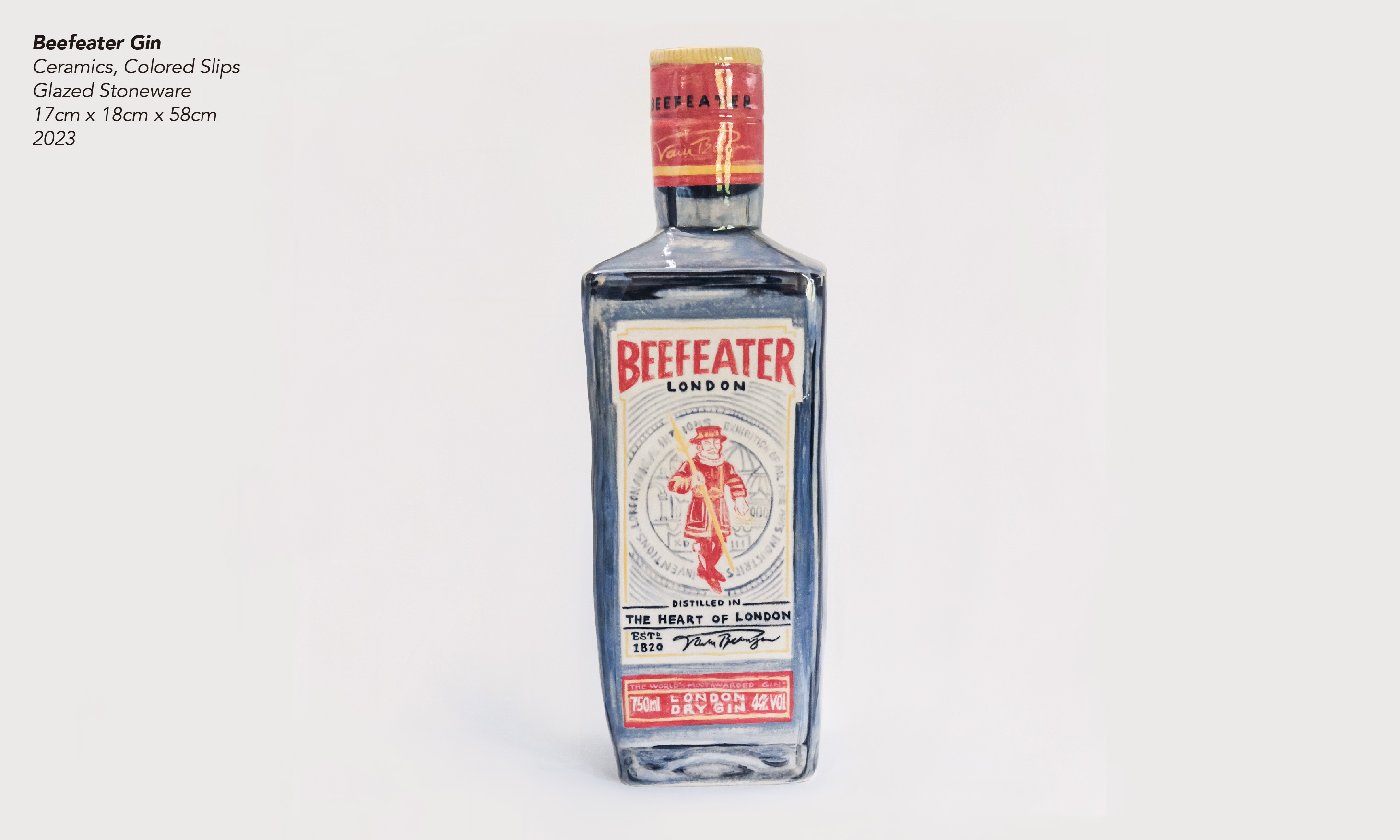 Biggest-Little-Things-BeefeaterGin, a creative ceramic works by Mu-Se Kuo